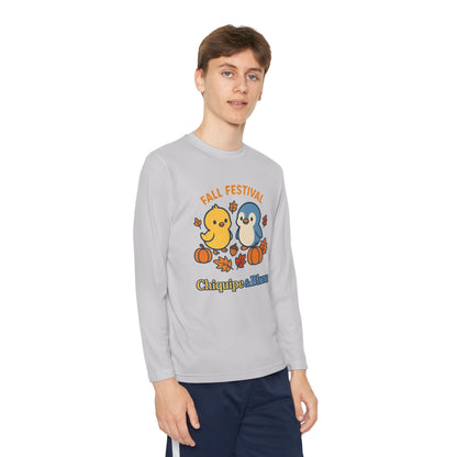 Fall Festival Youth Long Sleeve Tee, Cute Autumn Shirt for Kids, Perfect for Thanksgiving, Halloween, Family Gatherings, Cozy Casual Wear