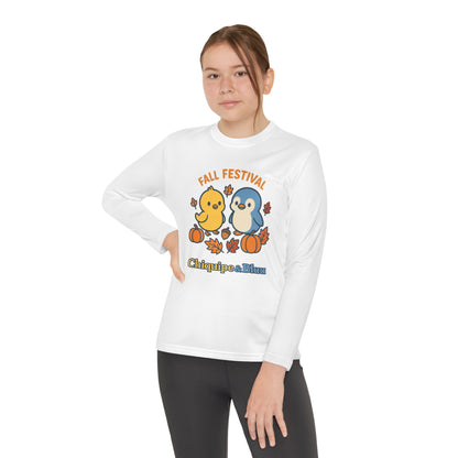 Fall Festival Youth Long Sleeve Tee, Cute Autumn Shirt for Kids, Perfect for Thanksgiving, Halloween, Family Gatherings, Cozy Casual Wear