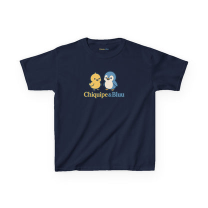 Kids Tee — Cute Chick & Penguin "Chiquipe & " Graphic