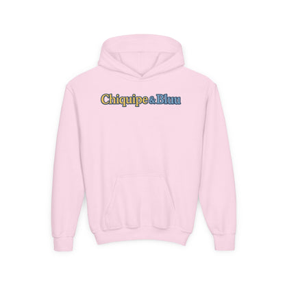 Chiquipe & Bluu Youth Hoodie, Fun Kids Sweatshirt, Cozy Pullover for Playdates, Birthday Gift, Cute Animal Design