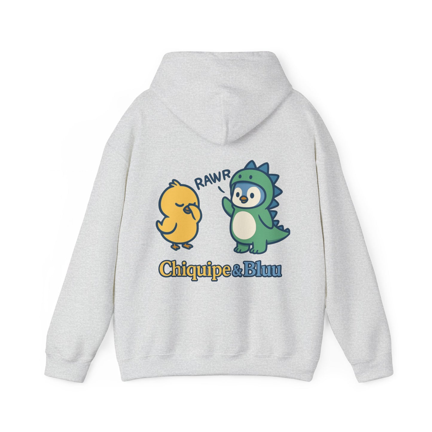 Dinosaur & Chick Cute Hoodie – "RAWR" Chiquipe & Blu Graphic Sweatshirt