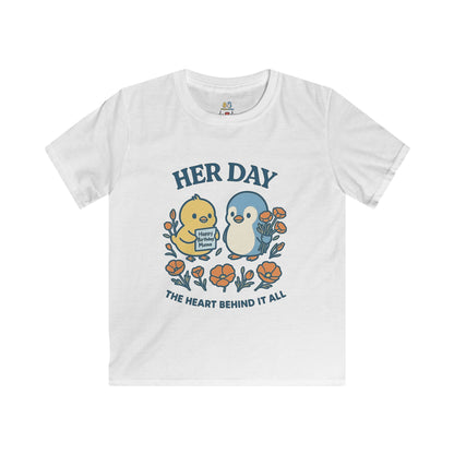 Her Day Kids Tee | Adorable Baby Animal Graphic Tee, Perfect Gift for Birthdays, Mother’s Day, and Everyday Wear