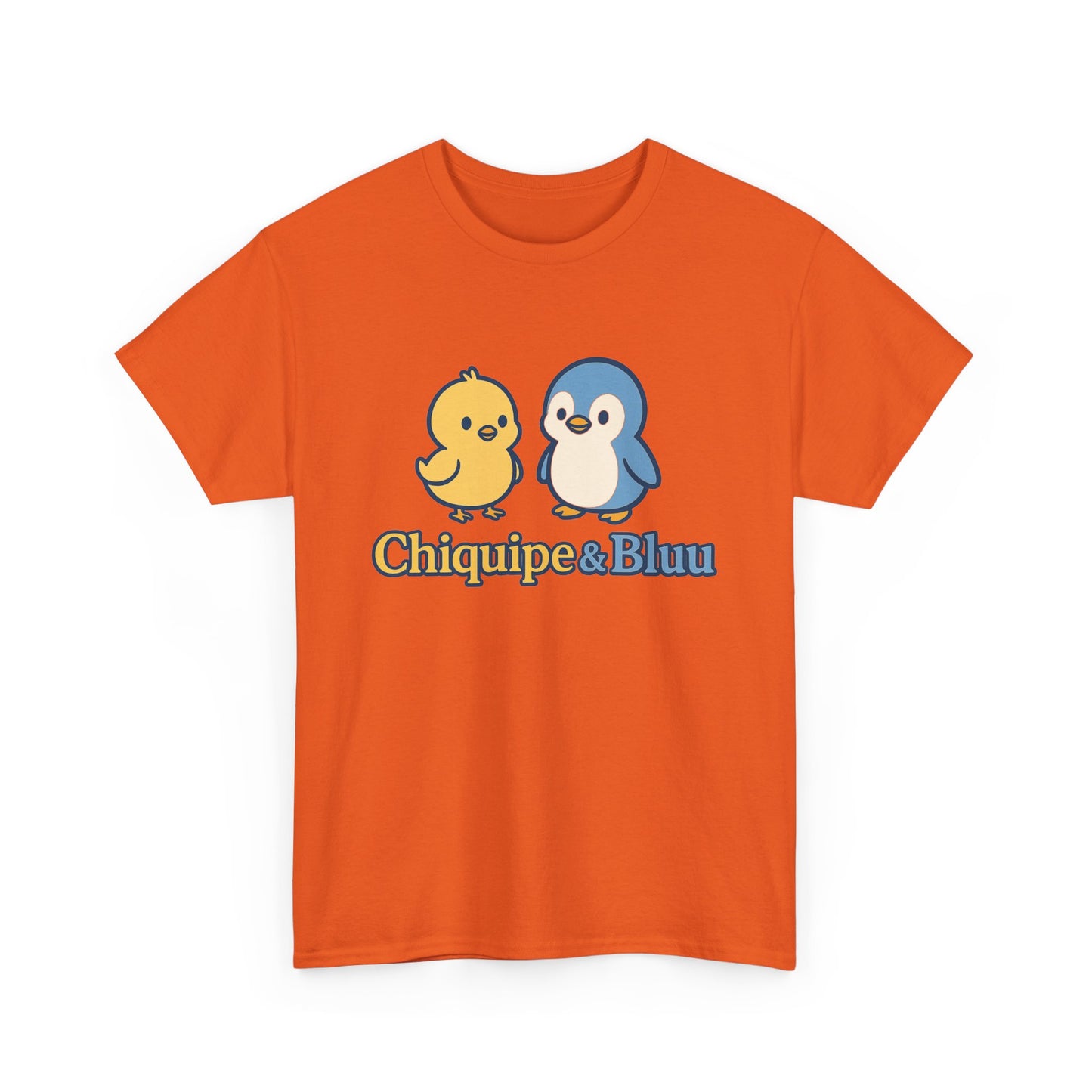 Chiquipe & Bluu Unisex Cotton Tee - Cute Animal Duo T-Shirt, Gift for Kids, Fun Casual Wear, Birthday Present, Graphic Tee