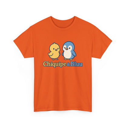 Chiquipe & Bluu Unisex Cotton Tee - Cute Animal Duo T-Shirt, Gift for Kids, Fun Casual Wear, Birthday Present, Graphic Tee