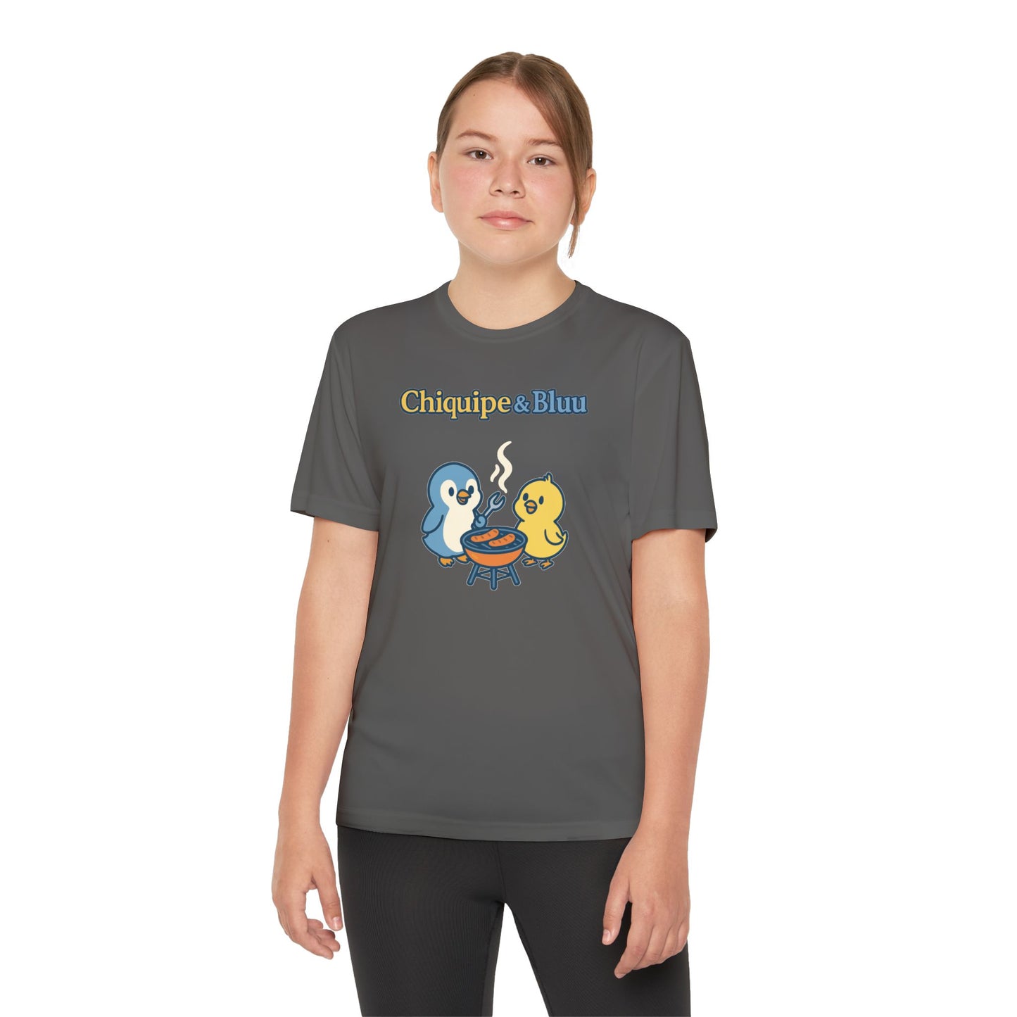 Youth Friendly BBQ Tee, Kids Summer Shirt, Cute Animal Graphic Tee, Fun BBQ Gift, Playful Summer Apparel