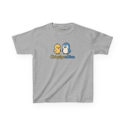 Kids Tee — Cute Chick & Penguin "Chiquipe & " Graphic