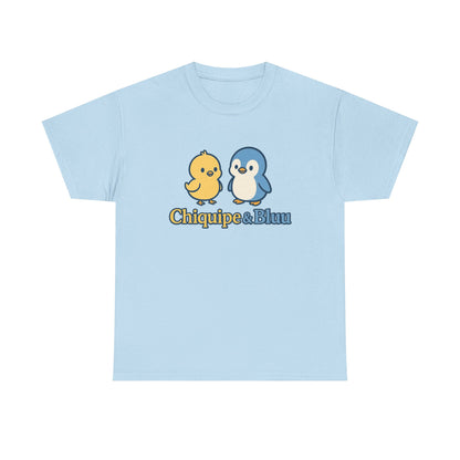 Chiquipe & Bluu Unisex Cotton Tee - Cute Animal Duo T-Shirt, Gift for Kids, Fun Casual Wear, Birthday Present, Graphic Tee