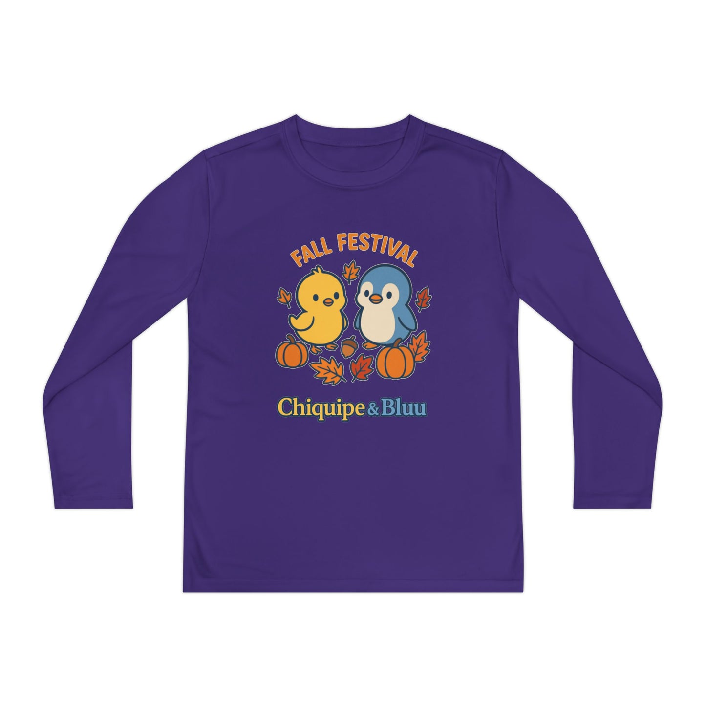 Fall Festival Youth Long Sleeve Tee, Cute Autumn Shirt for Kids, Perfect for Thanksgiving, Halloween, Family Gatherings, Cozy Casual Wear
