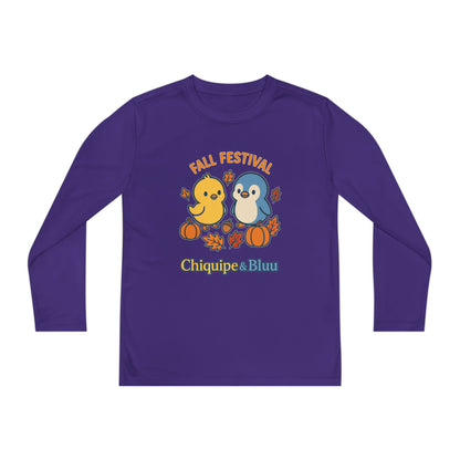 Fall Festival Youth Long Sleeve Tee, Cute Autumn Shirt for Kids, Perfect for Thanksgiving, Halloween, Family Gatherings, Cozy Casual Wear