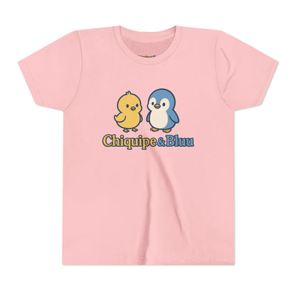 Chiquipe & Bluu Youth Short Sleeve Tee - Cute Animal T-Shirt, Kids Gift, Summer Wear, Birthday Party, Family Outing