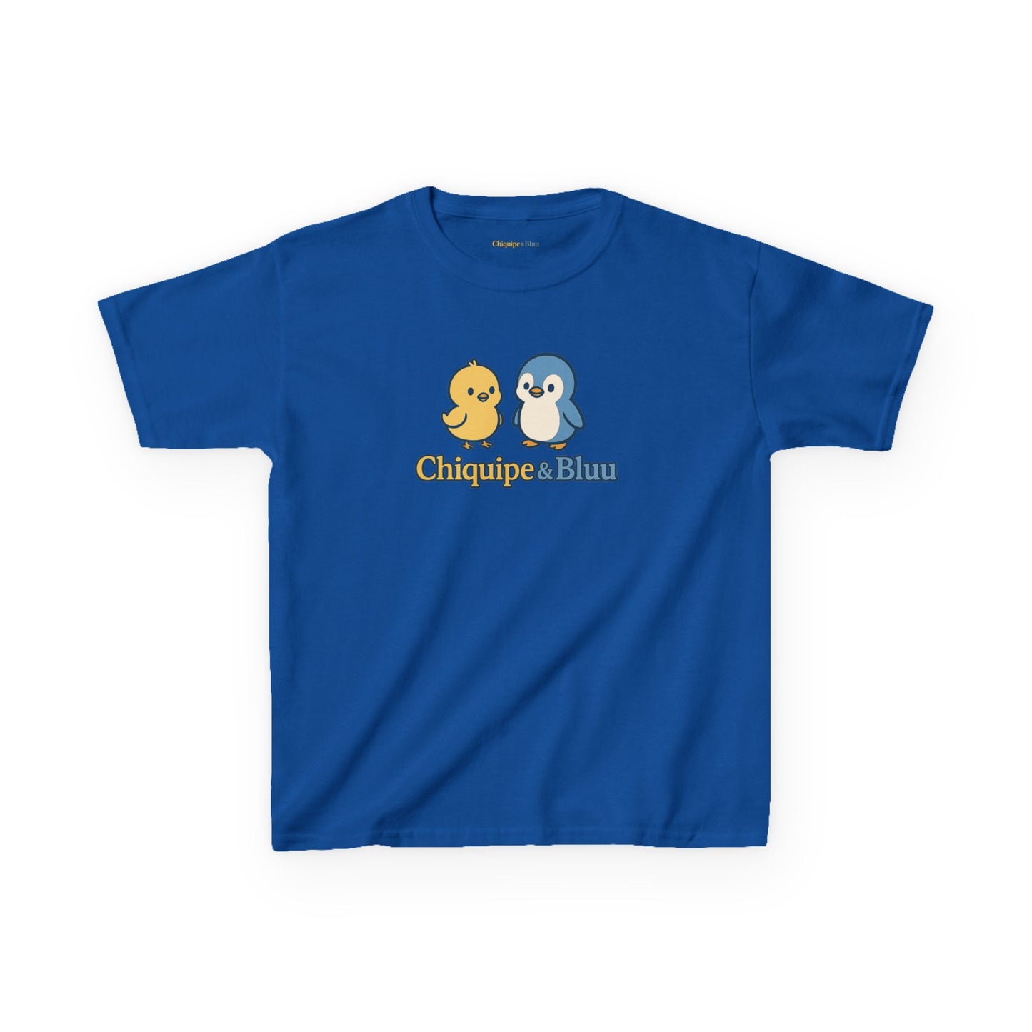 Kids Tee — Cute Chick & Penguin "Chiquipe & " Graphic