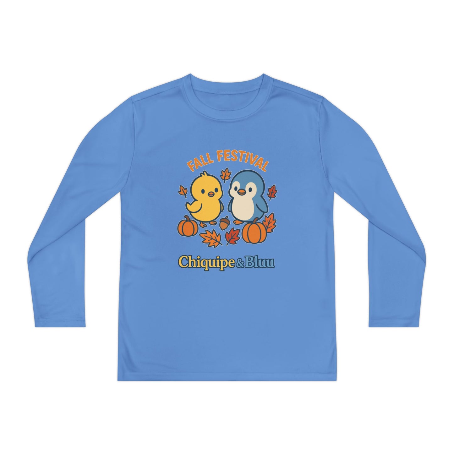 Fall Festival Youth Long Sleeve Tee, Cute Autumn Shirt for Kids, Perfect for Thanksgiving, Halloween, Family Gatherings, Cozy Casual Wear