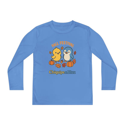 Fall Festival Youth Long Sleeve Tee, Cute Autumn Shirt for Kids, Perfect for Thanksgiving, Halloween, Family Gatherings, Cozy Casual Wear