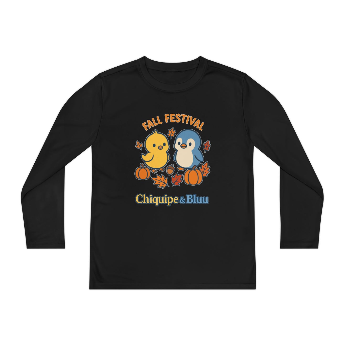 Fall Festival Youth Long Sleeve Tee, Cute Autumn Shirt for Kids, Perfect for Thanksgiving, Halloween, Family Gatherings, Cozy Casual Wear