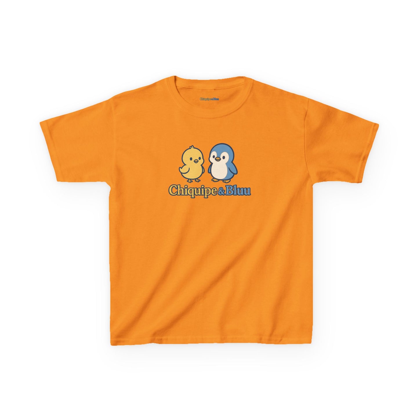 Kids Tee — Cute Chick & Penguin "Chiquipe & " Graphic