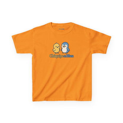 Kids Tee — Cute Chick & Penguin "Chiquipe & " Graphic