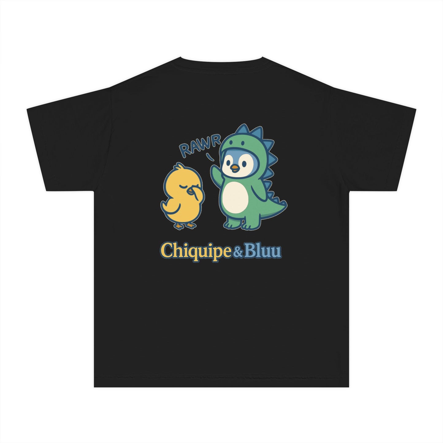 Youth Graphic Tee with Chiquipe & Bluu, Fun Kids T-Shirt, Perfect Gift for Birthdays, Parties, and Playtime