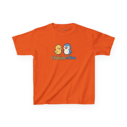 Kids Tee — Cute Chick & Penguin "Chiquipe & " Graphic