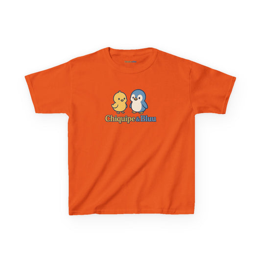 Kids Tee — Cute Chick & Penguin "Chiquipe & " Graphic