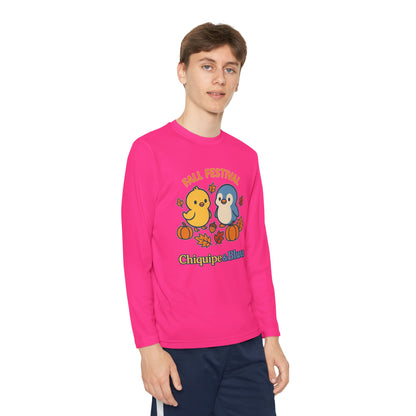 Fall Festival Youth Long Sleeve Tee, Cute Autumn Shirt for Kids, Perfect for Thanksgiving, Halloween, Family Gatherings, Cozy Casual Wear