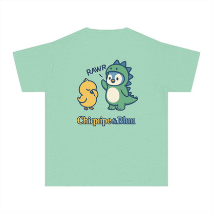Youth Graphic Tee with Chiquipe & Bluu, Fun Kids T-Shirt, Perfect Gift for Birthdays, Parties, and Playtime