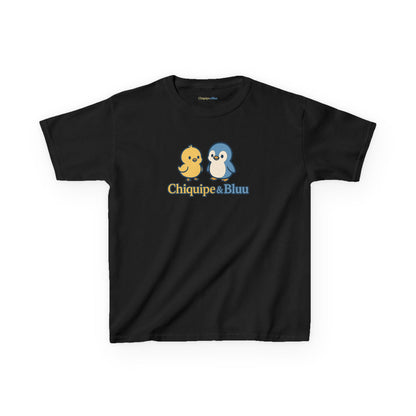 Kids Tee — Cute Chick & Penguin "Chiquipe & " Graphic