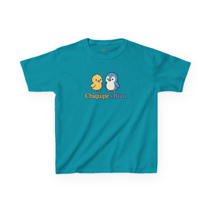 Kids Tee — Cute Chick & Penguin "Chiquipe & " Graphic